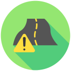 Unsafe Intersection or Road icon